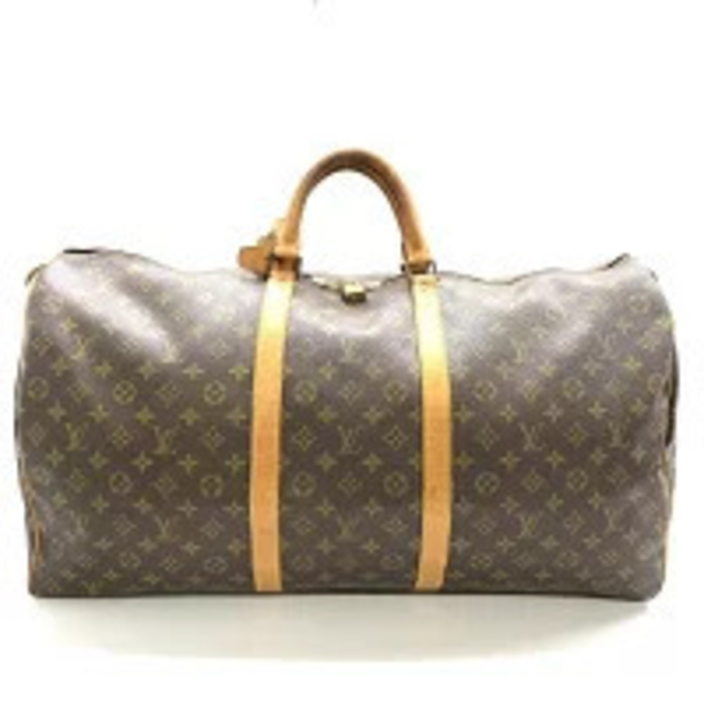 Louis Vuitton Keepall Boston Bag Travel Monogram Brown Gold